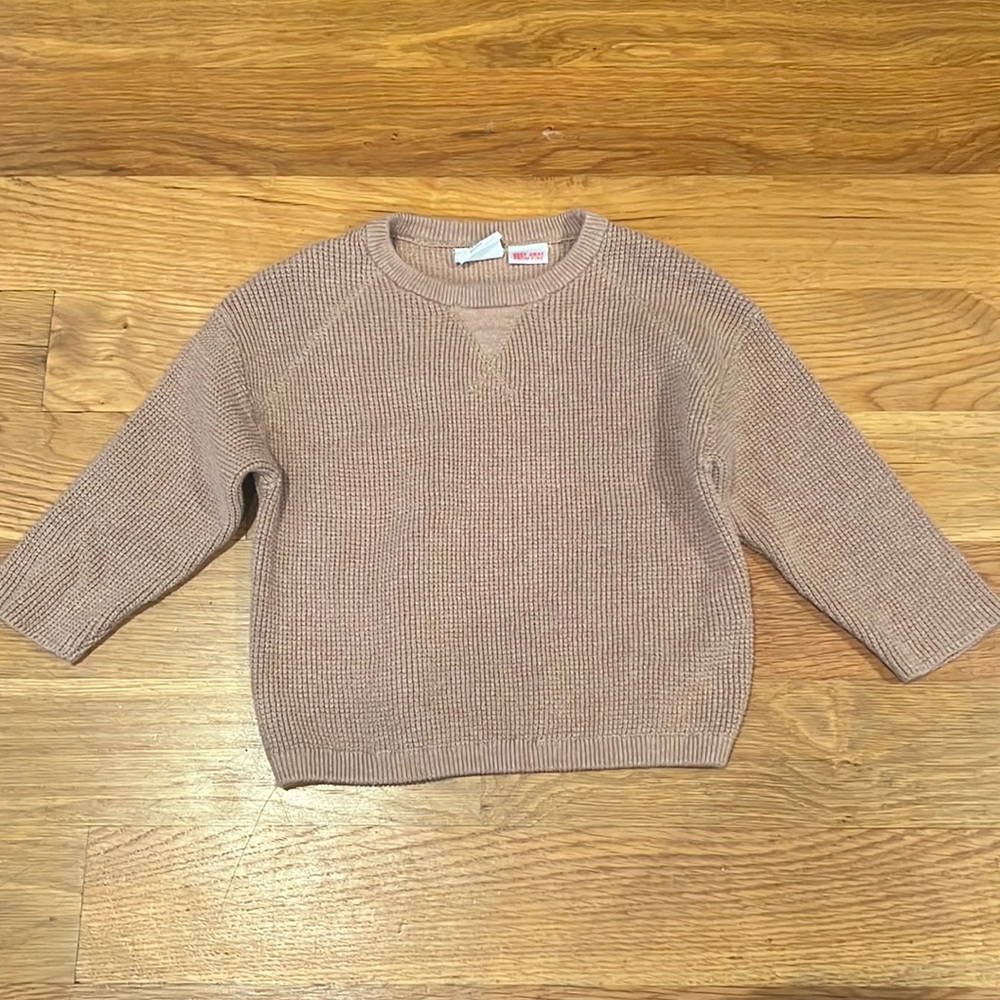 Zara ribbed light brown sweater